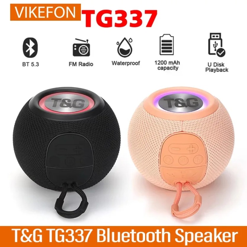 TG337 TWS Bluetooth Loudspeake - Portable Bluetooth Speaker Waterproof Ipx7 review and price