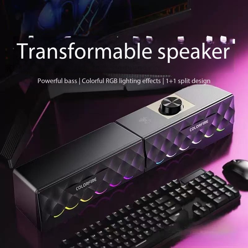 HIFI Sound Quality Wired Compu - Rgb Computer Soundbar For Pc review and price