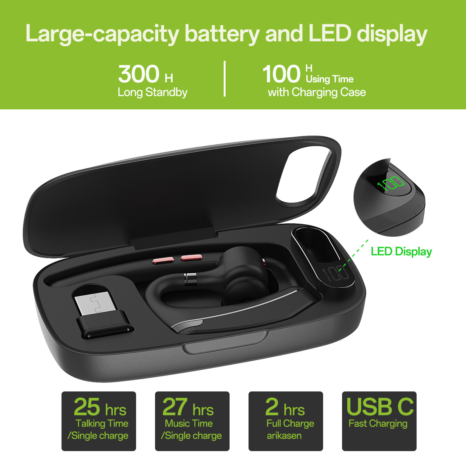 Bluetooth Headset, Wireless Ea - Type C Wired Earphones With Mic review and price