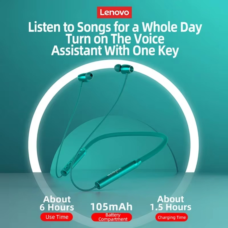 Origial Lenovo HE05X Bluetooth - Magnetic Neckband Sports Earphones review and price