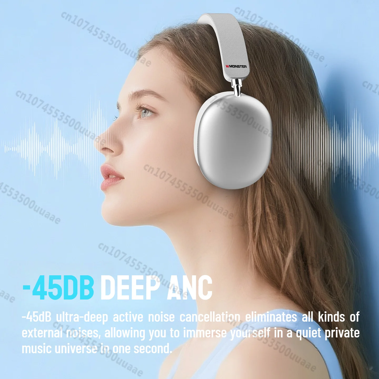 Monster AH100 -45dB ANC Headph - Anc Wireless Over Ear Headphones review and price