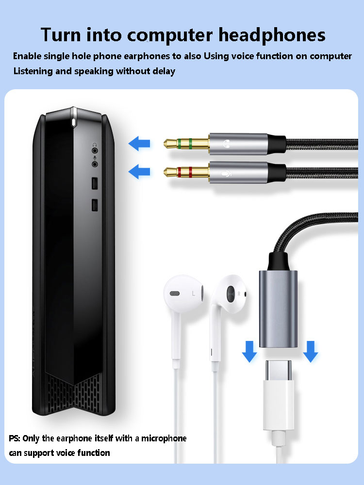 3.5mm Male to Type-C Aux Audio - Type C Wired Earphones With Mic review and price